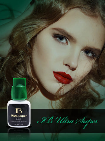 Korea Original IB Ultra Super Glue for Eyelash Extensions 5ml IB Green Cap Glue with Seal Bag False Lash Adhesive Private Label