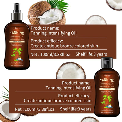 100ml/3.38fl.oz Coconut Tanning Oil Sunless TannersIntensifying Oil Sunless TannersIntensifying Oil New Summer Products