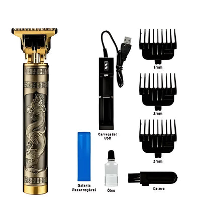 Máquina De Cortar Cabelo Para Barba Masculina Aparador Profissional barbeador acabamento Sem Fio Portátil