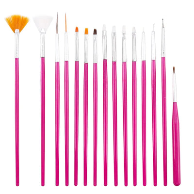 Nail Art Brush Set Gradient Line Painting Dotting Pen Kit Acrylic Handle Gel Polish Crystal Brushes Salon Nails Manicure Tools