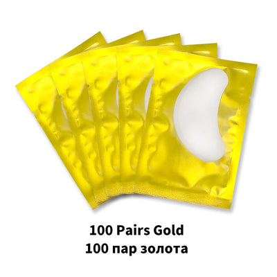20/50/100 Pairs Eyelashes Patch Hydrogel Patches Eyelash Extension Patch Lash Extension Supplies Gel Pad Under Eye Patches Pads