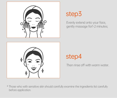 JoyPretty Vitamin C Facial Cleanser Oil Control Exfoliates Deep Cleaning Moisturizing Face Skin Care Cosmetics