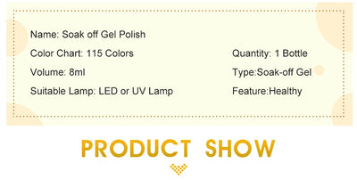 Clou Beaute 8ml Gel Polish Colorful Glitter UV Nail Gel Vernis Semi Permanent Glass Bottle Blue Green White Soak Off Gel Nail