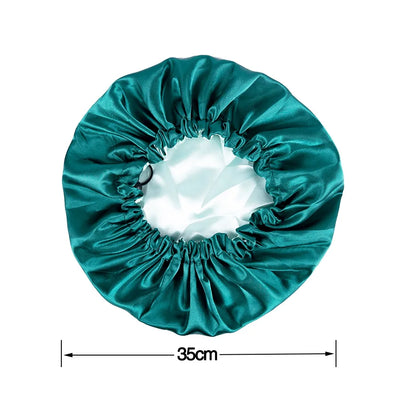 Leeons Custom Logo Satin Bonnet Cap Night Sleep Hat Reversible Satin Bonnet Cap Night Sleep Hat Silk Satin Bonnet For Curly Hair