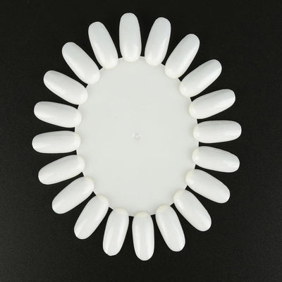 20 Colors False Nail Tips Display French Nail Art Acrylic False Nail Clear Practice Gel Polish Palette Round Wheel Mould DIY
