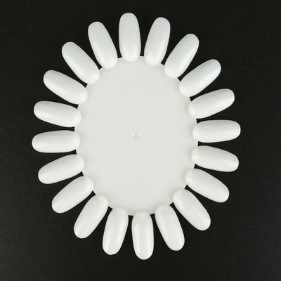 20 Colors False Nail Tips Display French Nail Art Acrylic False Nail Clear Practice Gel Polish Palette Round Wheel Mould DIY