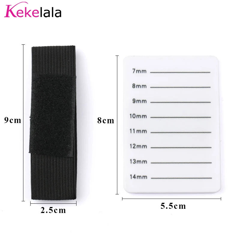 Acrylic Eyelash Extension Organizer Pallet False Lash Stand Tile Palette Eyelash Holder with Belt Graft Lash Scale Tools