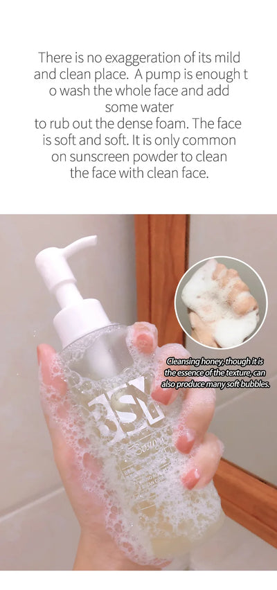 120ml Amino Acid Facial Cleanser, Deep Gentle Cleansing, Oil Control, Purifying Cleansing Honey Face Exfoliator