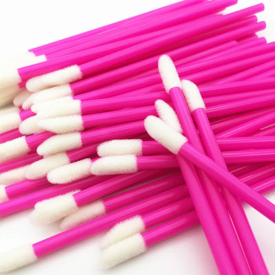 50pcs New Disposable Cosmetic Lip Brushes Lipstick Lip Glossy Wands Pen Cleaner Applicator Eyeshadow Gloss Makeup Brushes Tools