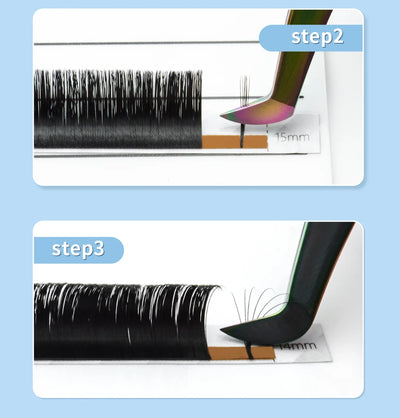 NAGARAKU Easy Fanning Eyelash Extension Autofan Fast Bloom Self Flowering Pre-bonded Volume Makeup Easyfan False Eyelashes