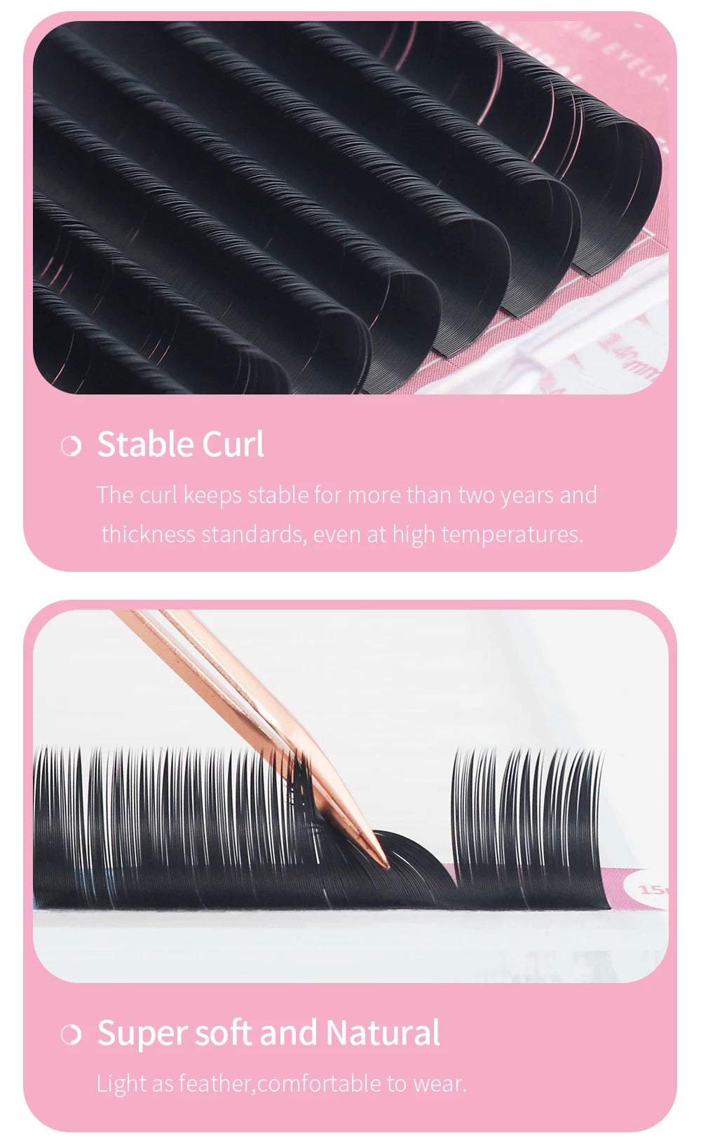 ANNAFRIS 8-25mm Mixed Length Individual Mink Eyelash Extension Supplies Natural Matte Black Soft Russian Volume Lashes Maquiagem