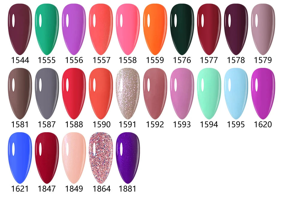 Clou Beaute 8ml Gel Polish Colorful Glitter UV Nail Gel Vernis Semi Permanent Glass Bottle Blue Green White Soak Off Gel Nail