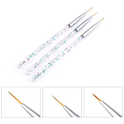 Nail Art Brush Set Gradient Line Painting Dotting Pen Kit Acrylic Handle Gel Polish Crystal Brushes Salon Nails Manicure Tools