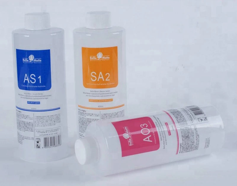 3pcs AS1 SA2 AO3 Aqua Peeling Solution 400ml Hydra Dermabrasion Face Clean Facial Cleansing Blackhead Export Liquid Beauty Salon