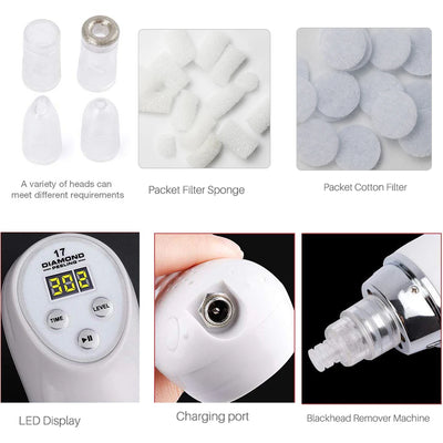 Diamond dermabrasion skin peeling beauty machine vacuum blackhead acne remove face cleaning facial Pore Cleaner equipment
