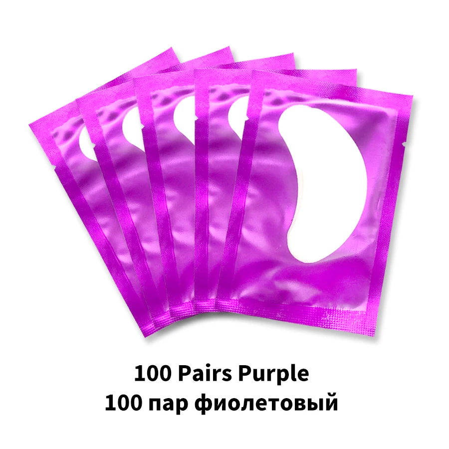 20/50/100 Pairs Eyelashes Patch Hydrogel Patches Eyelash Extension Patch Lash Extension Supplies Gel Pad Under Eye Patches Pads