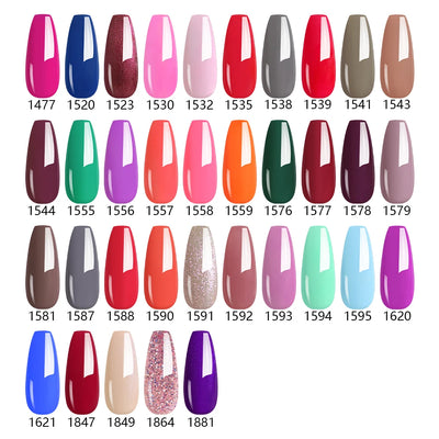 Clou Beaute 8ml Gel Polish Colorful Glitter UV Nail Gel Vernis Semi Permanent Glass Bottle Blue Green White Soak Off Gel Nail