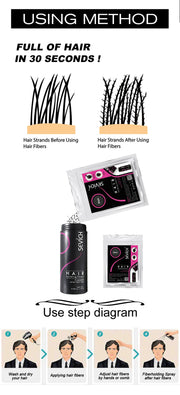 Sevich 100g Hair Fibers Refill Bag 10 Colors Keratin Hair Building Fiber Powder Instant Hair Growth Fiber Powder Anti-Hair Loss