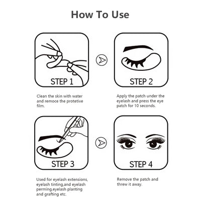 20/50/100 Pairs Eyelashes Patch Hydrogel Patches Eyelash Extension Patch Lash Extension Supplies Gel Pad Under Eye Patches Pads