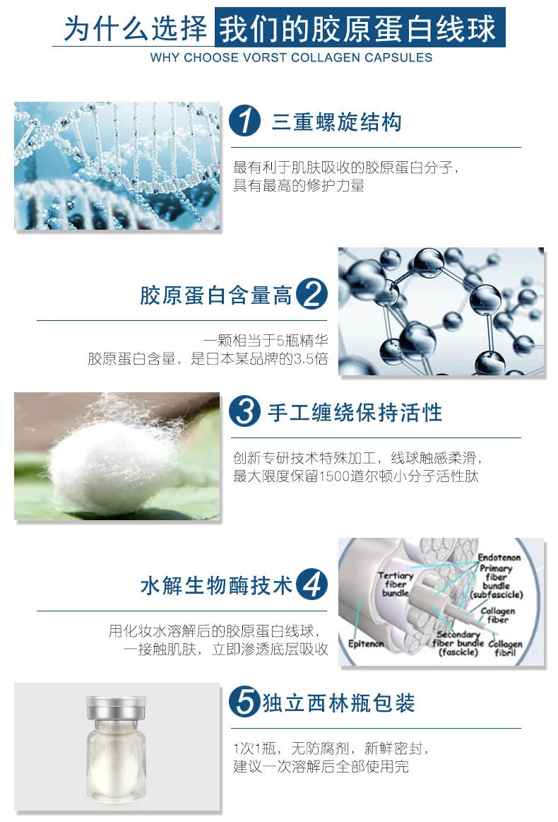 Japan Silk Protein Collagen Thread Ball Facial Serum Moisturizing Anti Aging Firming Wrinkle Korean Cosmetics Skin Care Essence