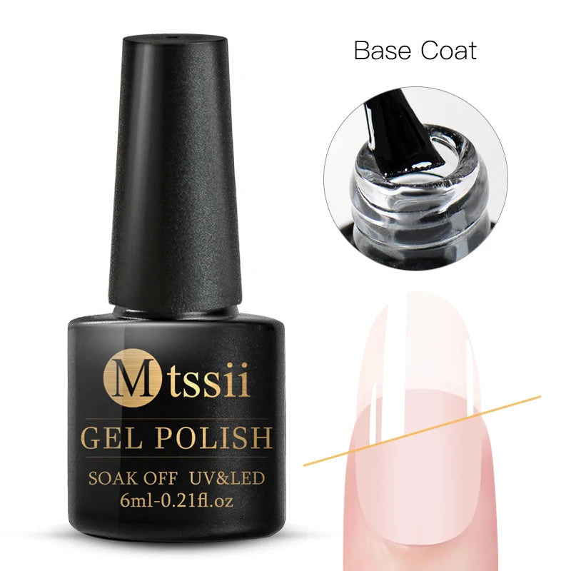 Mtssii 6ml Nail Gel Jelly Eggshell Gel Nail Polish Transparent Gel Soak Off Nail Art Gel UV LED Varnish
