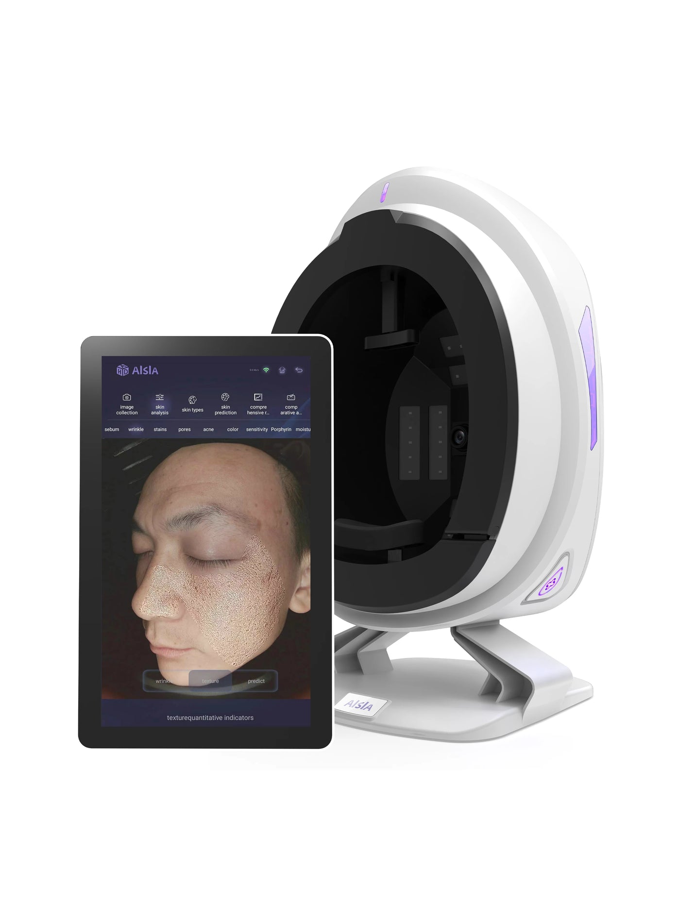 Q1 3D AI Facial Skin Analyzer Detection Skin Problem Diagnosis 8 Spectrum Professional Analysis Beauty Salon Equipment