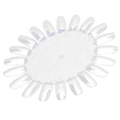 20 Colors False Nail Tips Display French Nail Art Acrylic False Nail Clear Practice Gel Polish Palette Round Wheel Mould DIY