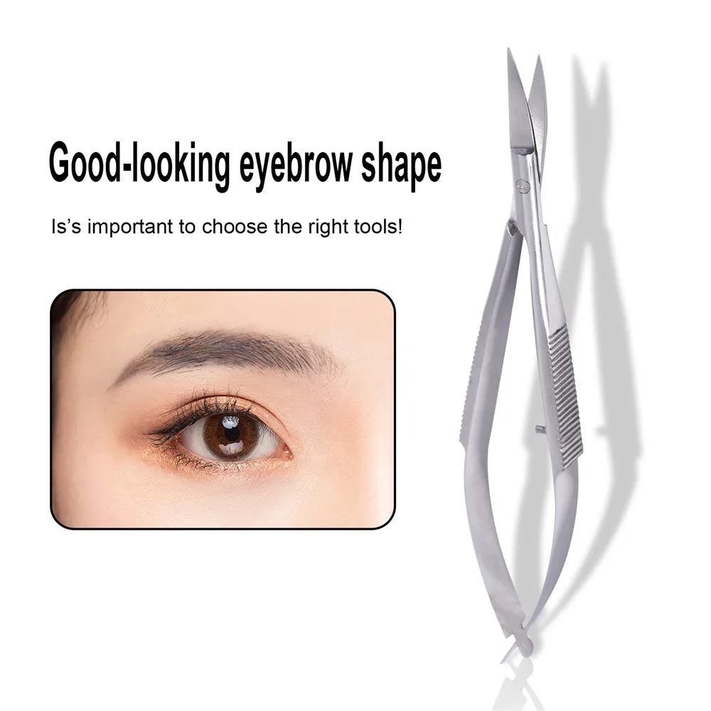 Professional Nail Scissor Manicure Tool For Nails Eyebrow Nose Eyelash Cuticle Scissors Curved Pedicure Scissors