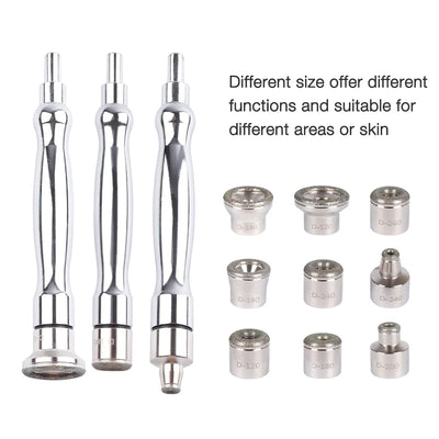 9 Tips 3 Wands Diamond Dermabrasion Accessory Tips For Facial Skin Peeling Blackhead Remover Face Care Beauty