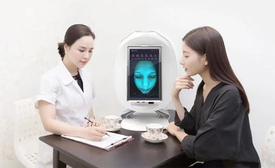 Q1 3D AI Facial Skin Analyzer Detection Skin Problem Diagnosis 8 Spectrum Professional Analysis Beauty Salon Equipment