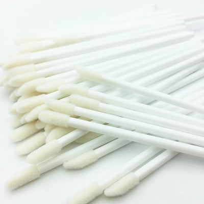 50pcs New Disposable Cosmetic Lip Brushes Lipstick Lip Glossy Wands Pen Cleaner Applicator Eyeshadow Gloss Makeup Brushes Tools