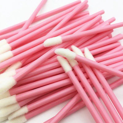 50pcs New Disposable Cosmetic Lip Brushes Lipstick Lip Glossy Wands Pen Cleaner Applicator Eyeshadow Gloss Makeup Brushes Tools