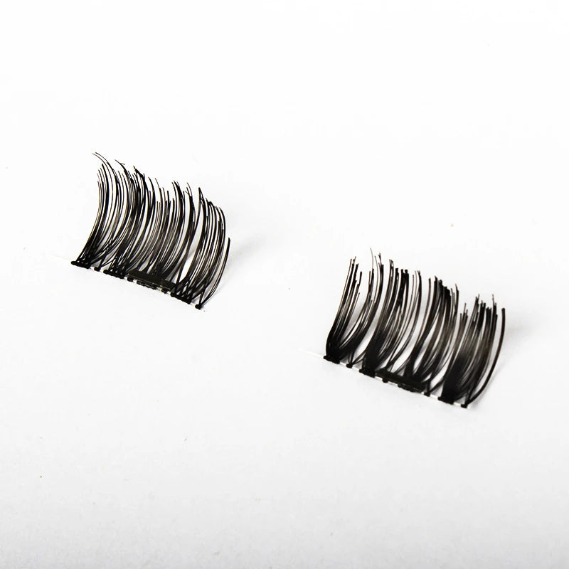 3D Magnetic Eyelash False Eyelashes Double Magnet Full Strip Magnetic Lashes Soft Hair Reusable Fake Eye Lashes
