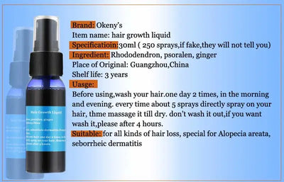 Ginger Hair Growth Essence Yuda Pilatory Stop Hair Loss Fast Hair Growth Products for Men and Woman  Grow Restoration 30ml