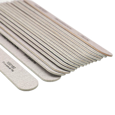 10pcs Nail File 100/180 Wooden Nail Buffer Professional Sandpaper Nail Gel Polish Files Strong Thick Grey Sanding Manicure Tools