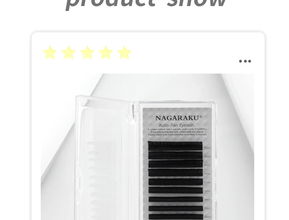 NAGARAKU Easy Fanning Eyelash Extension Autofan Fast Bloom Self Flowering Pre-bonded Volume Makeup Easyfan False Eyelashes
