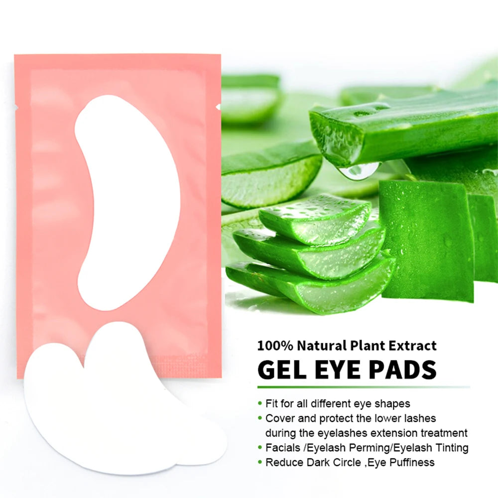 20/50/100 Pairs Eyelashes Patch Hydrogel Patches Eyelash Extension Patch Lash Extension Supplies Gel Pad Under Eye Patches Pads