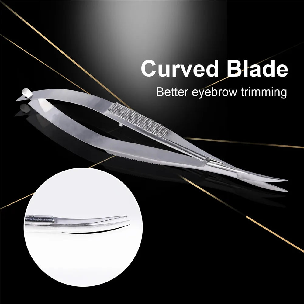 Professional Nail Scissor Manicure Tool For Nails Eyebrow Nose Eyelash Cuticle Scissors Curved Pedicure Scissors