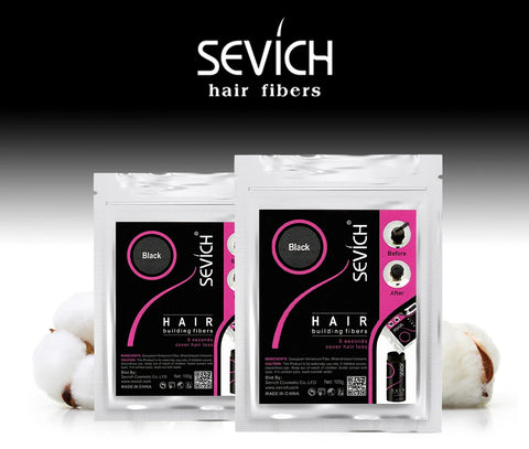 Sevich 100g Hair Fibers Refill Bag 10 Colors Keratin Hair Building Fiber Powder Instant Hair Growth Fiber Powder Anti-Hair Loss