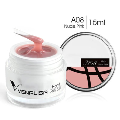 15ml Hard Jelly Nail Extend Gel French Nail Art DIY Venalisa Nail Gel Clear Natural Camouflage Color Fibreglass