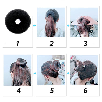 Hair Accessories S/M/L Hair Doughnut Dish Hair Donut Bun Maker Wig Hair Donut Braids Hair Bun Headband Doughnut Maker