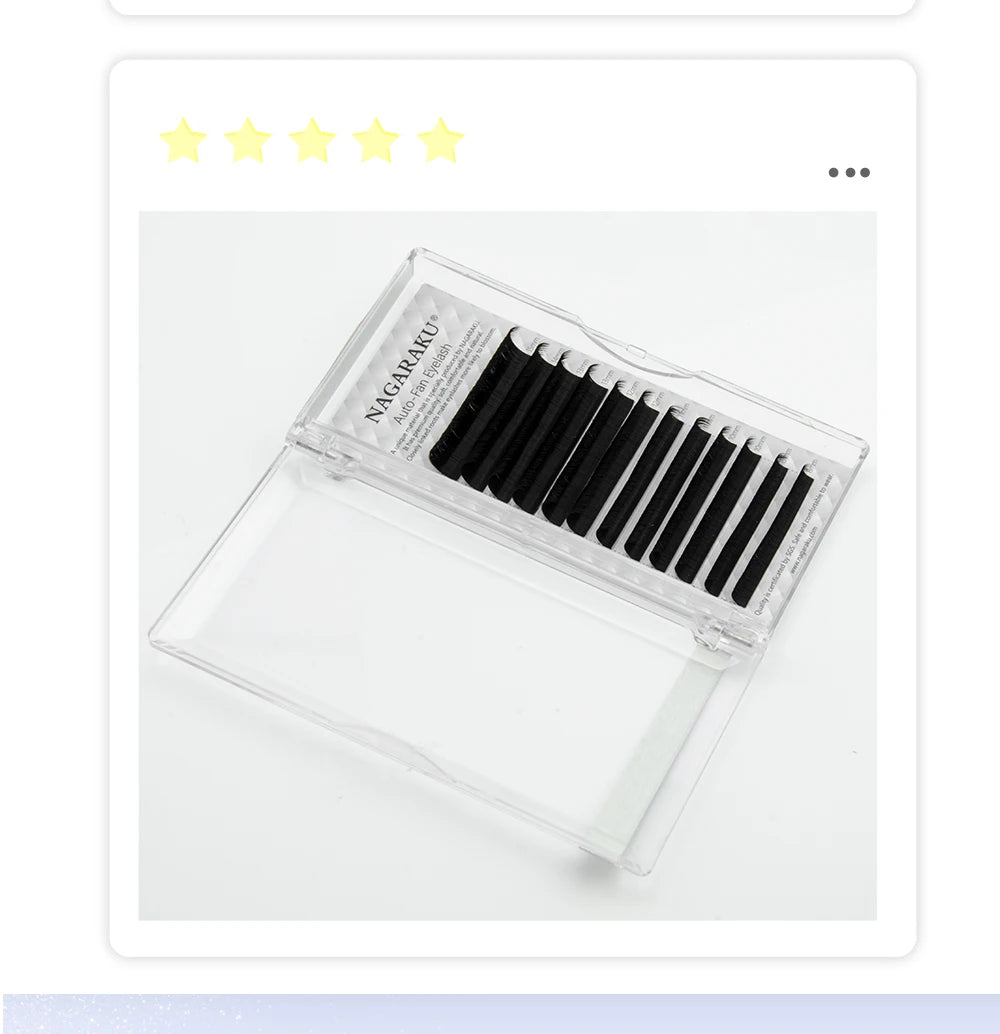 NAGARAKU Easy Fanning Eyelash Extension Autofan Fast Bloom Self Flowering Pre-bonded Volume Makeup Easyfan False Eyelashes