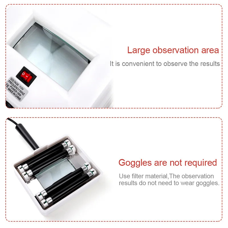 UV Analyzer Wood Lamp Facial Skin Testing Examination Magnifying Appraisal Greyness Tinea Machine Beauty SPA Salon Equipment