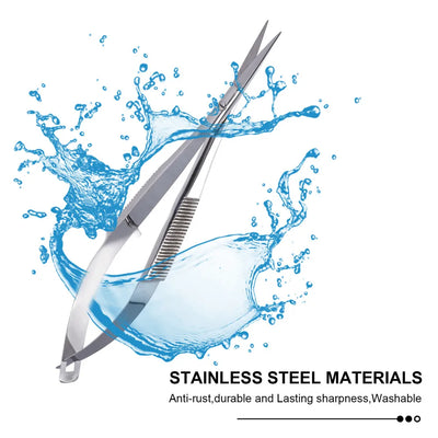 Professional Nail Scissor Manicure Tool For Nails Eyebrow Nose Eyelash Cuticle Scissors Curved Pedicure Scissors