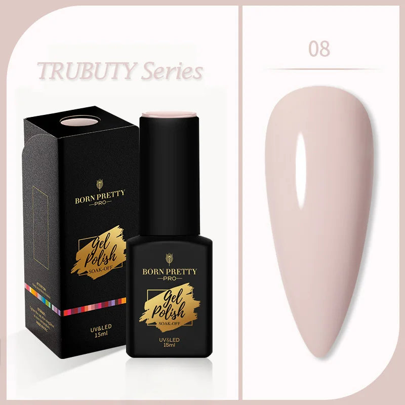 BORN PRETTY 15ML Milky Pink Rubber Base Gel Camouflage Color Coat Jelly White Nude Soak Off Nails Gels Varnish Self-leveling Gel