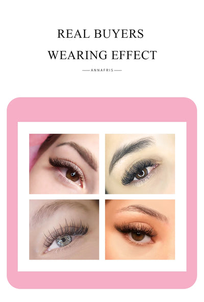 ANNAFRIS 8-25mm Mixed Length Individual Mink Eyelash Extension Supplies Natural Matte Black Soft Russian Volume Lashes Maquiagem