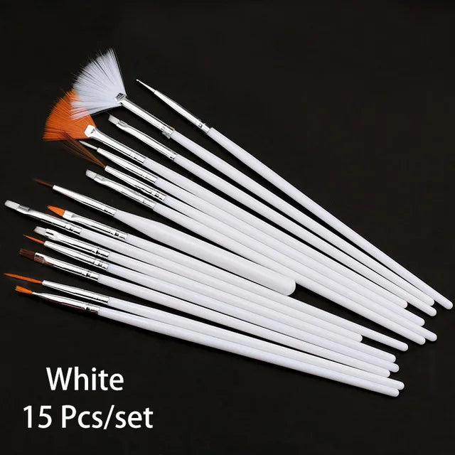 Nail Art Brush Set Gradient Line Painting Dotting Pen Kit Acrylic Handle Gel Polish Crystal Brushes Salon Nails Manicure Tools