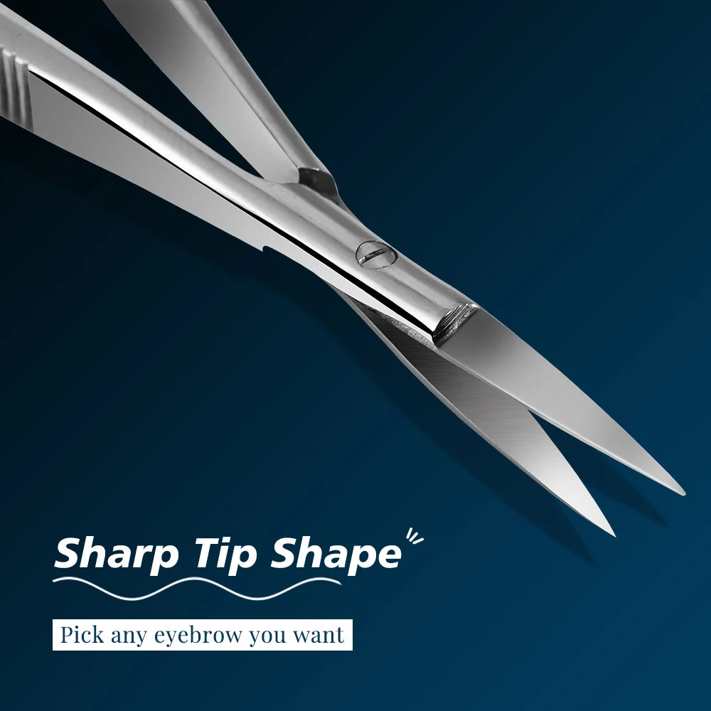 Professional Nail Scissor Manicure Tool For Nails Eyebrow Nose Eyelash Cuticle Scissors Curved Pedicure Scissors