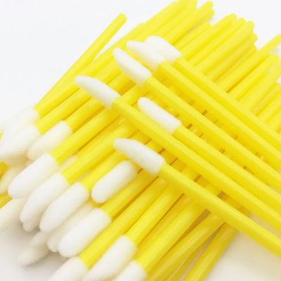 50pcs New Disposable Cosmetic Lip Brushes Lipstick Lip Glossy Wands Pen Cleaner Applicator Eyeshadow Gloss Makeup Brushes Tools