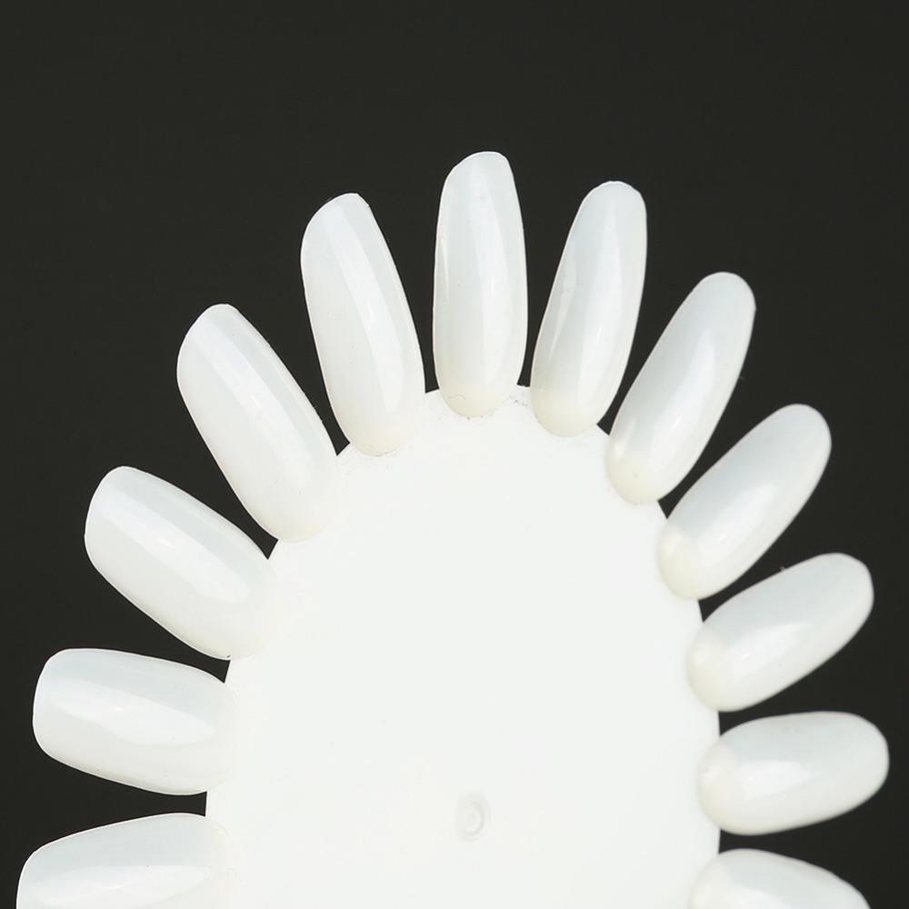 20 Colors False Nail Tips Display French Nail Art Acrylic False Nail Clear Practice Gel Polish Palette Round Wheel Mould DIY